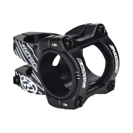 Vorbau REVERSE COMPONENTS BLACK ONE D-2 Schwarz/Weiß — Hauptansicht auf weißem Hintergrund