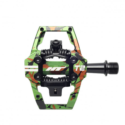Pedale HT COMPONENTS T2 Camo Grün