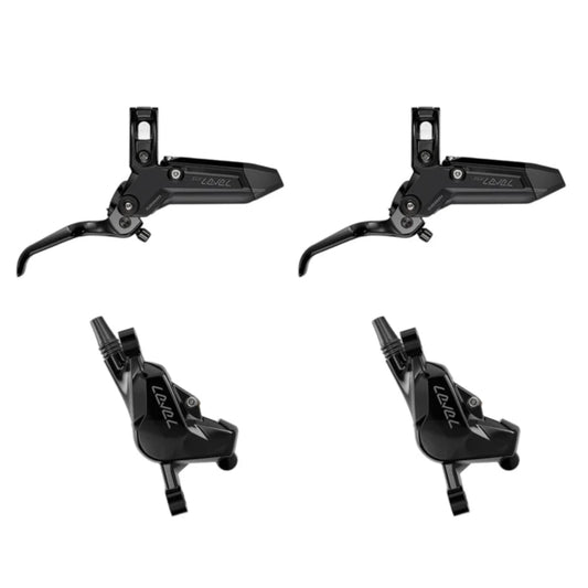 Paar SRAM LEVEL SILVER STEALTH 2-Kolben-Bremsen Schwarz
