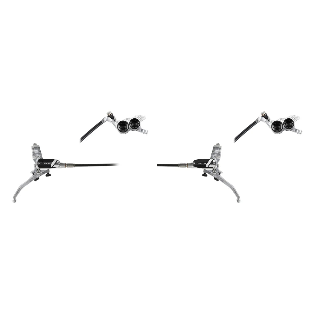 Paar HOPE TECH 4 V4 Aviation Bremsen ohne Scheibe Silber/Schwarz
