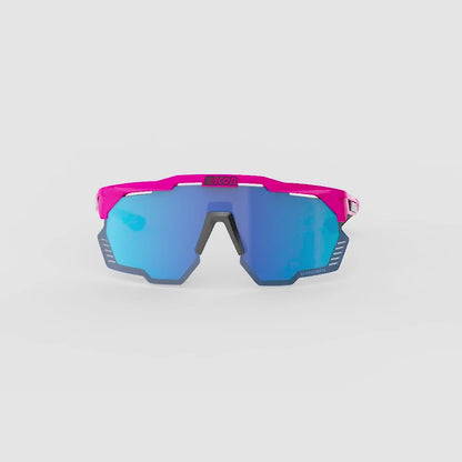 Brille SCICON AEROSHADE KUNKEN Neonrosa Multimirror Blau