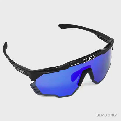 Brille SCICON AEROSHADE KUNKEN Schwarz Multimirror Blau