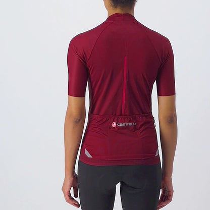 Trikot CASTELLI ENDURANCE W Damen Kurzarm Bordeaux