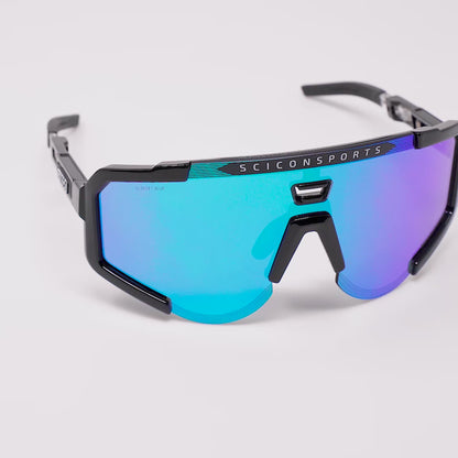 Brille SCICON AEROSCOPE Schwarz Multimirror Blau