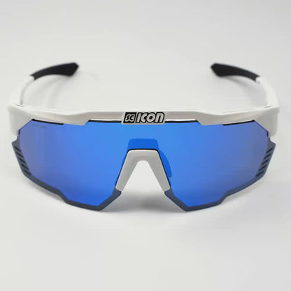 Brille SCICON AEROSHADE KUNKEN Weiß Multimirror Blau