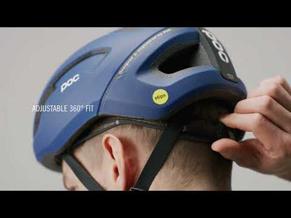 Rennradhelm POC OMNE AIR MIPS Logo Weiß/Schwarz Matt