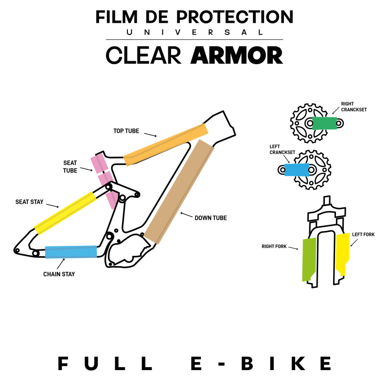 Protection de Cadre MONKEY'S SAUCE FULL UNIVERSAL E-Bike Brillant