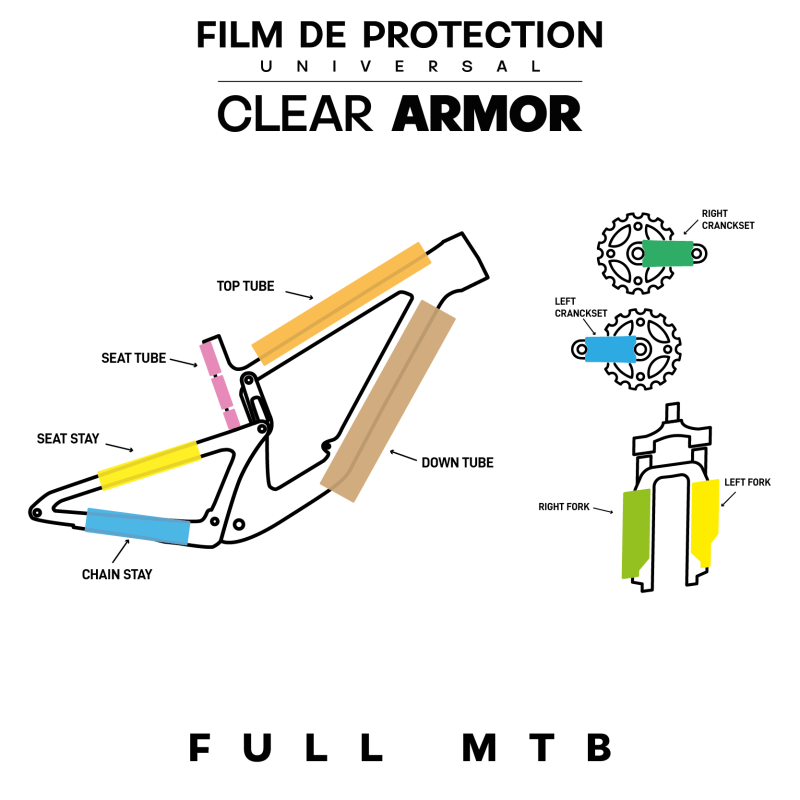 Protection de Cadre MONKEY'S SAUCE FULL UNIVERSAL MTB Matt