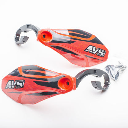 Handschutz AVS KIT DECO Alu-Lasche Rot/Schwarz