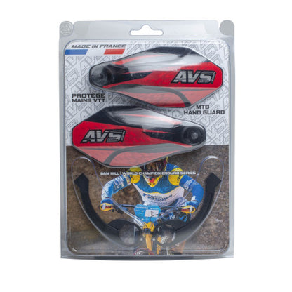 Handschutz AVS KIT DECO Alu-Lasche Rot/Schwarz