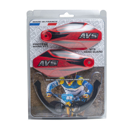 Handschutz AVS KIT DECO Alu-Lasche Schwarz/Rot