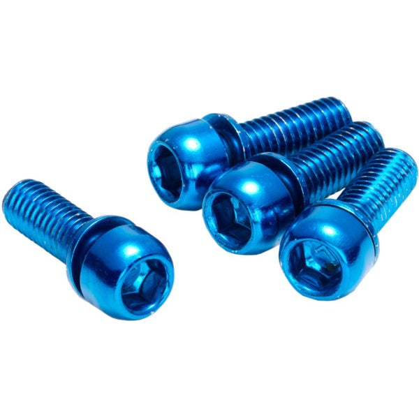 REVERSE COMPONENTS 4er-Schraubensatz zur Befestigung von Bremssätteln, M6 x 18 mm, blau
