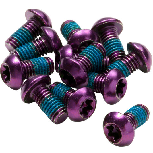 12er-Set REVERSE COMPONENTS-Scheibenschrauben, violett eloxiert