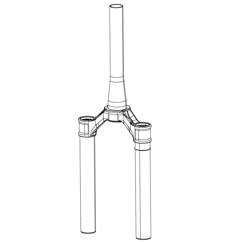Gabelkrone-Gabelschaft-Standrohr-Einheit ROCKSHOX SID SL DebonAir 29", konischer Gabelschaft, 44 mm Offset, Diffusion-Schwarz, D1 (ab 2024)