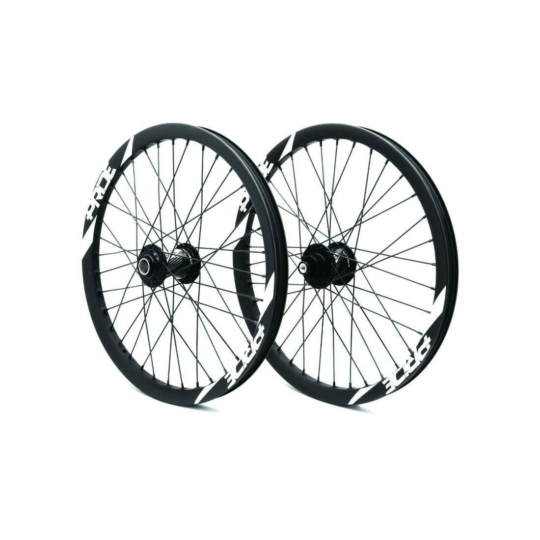 Laufradsatz PRIDE 20" (406mm) Carbon Wave Matt White Disc Control V2 Achsen 20/15mm Schwarz/Weiß