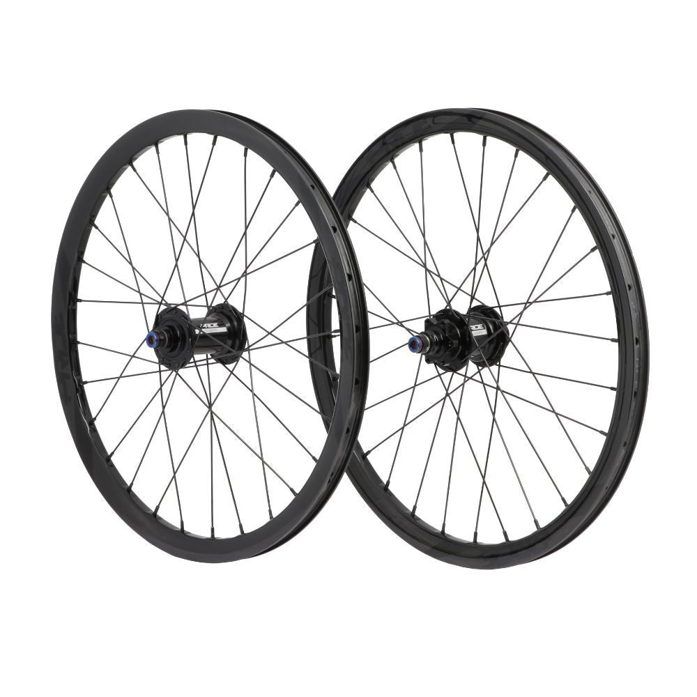 Laufrad-Paar PRIDE 20" (451mm) Carbon Wave Gloss Black Fusion Disc Achsen 10/10mm Schwarz