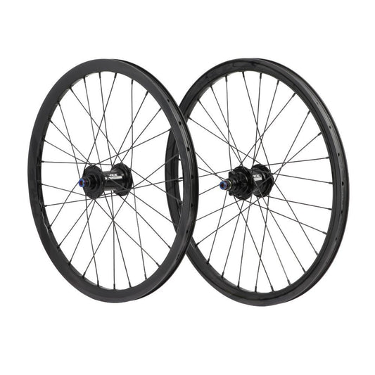 Laufrad-Paar PRIDE 20" (451mm) Carbon Wave Gloss Black Fusion Disc Achsen 10/10mm Schwarz