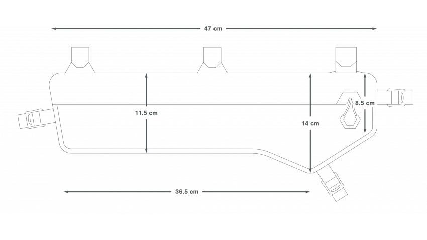 Rahmentasche APIDURA EXPEDITION FRAME PACK 5 L Schwarz