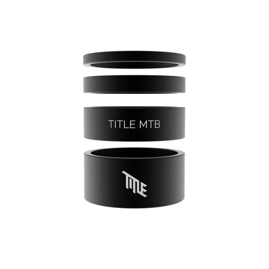 TITLE-Steuersatz-Spacer Aluminium 1-1/8" Schwarz