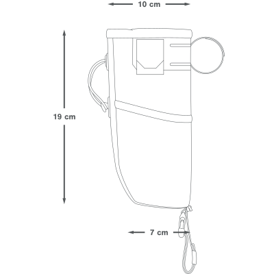 APIDURA BACKCOUNTRY FOOD POUCH PLUS 1.2 L Lenkertasche Schwarz Grau