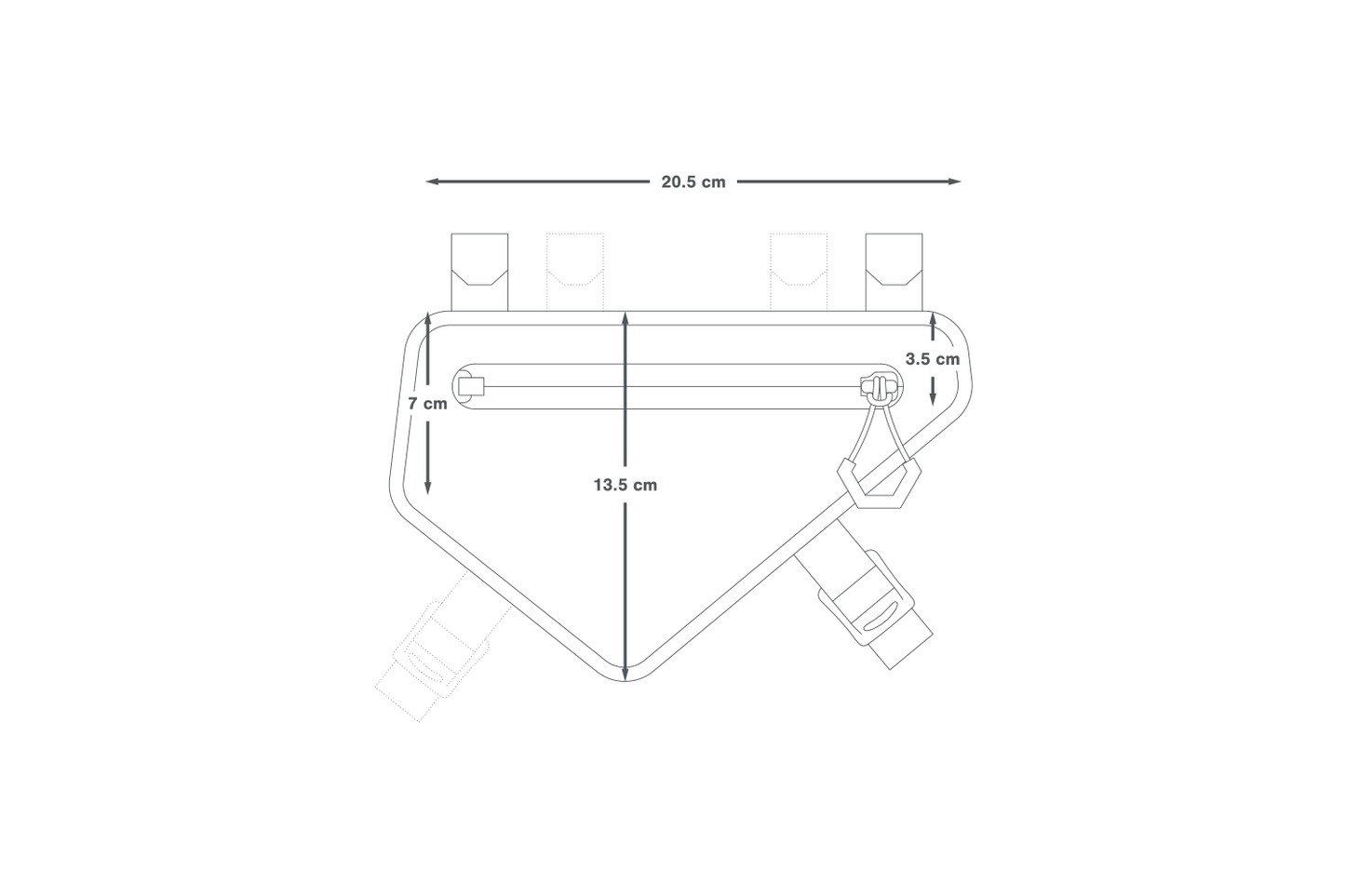 Rahmentasche APIDURA RACING FRAME PACK 1 L Schwarz