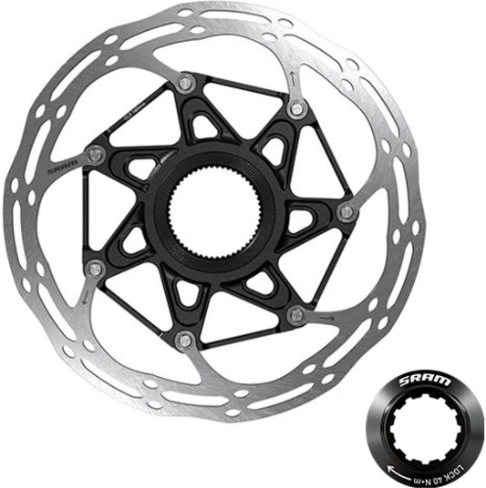 Schwimmend gelagerte SRAM CENTERLINE X Centerlock-Bremsscheibe mit Innenverzahnung
