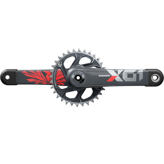 SRAM EAGLE X01 DUB Lunar Oxy Rot 12-fach-Kurbelgarnitur mit einem Kettenblatt