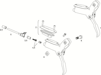 SRAM LEVEL Bremshebel aus Aluminium, schwarz, ohne Bremsleitung