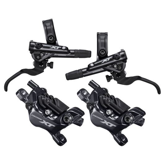 SHIMANO XT M8120 4-Kolben J-KIT Bremsanlage ohne Scheibenbremsen mit belüfteten Bremsbelägen