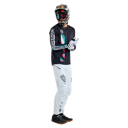Trikot TROY LEE DESIGNS SPRINT FULL PULL Langarm Schwarz