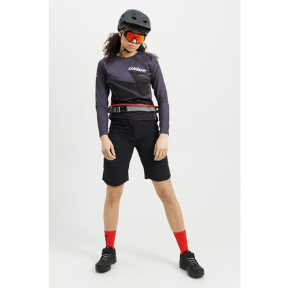 Trikot USWE BERG MTB Langarm Damen Schwarz