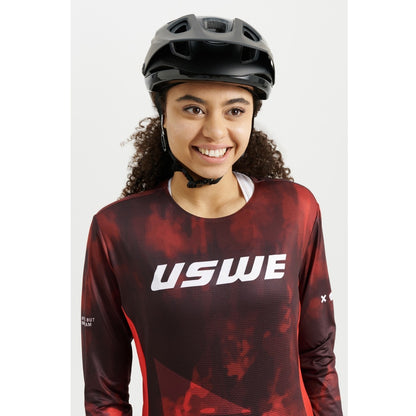 Trikot USWE LUFTIG MTB Langarm Damen Rot