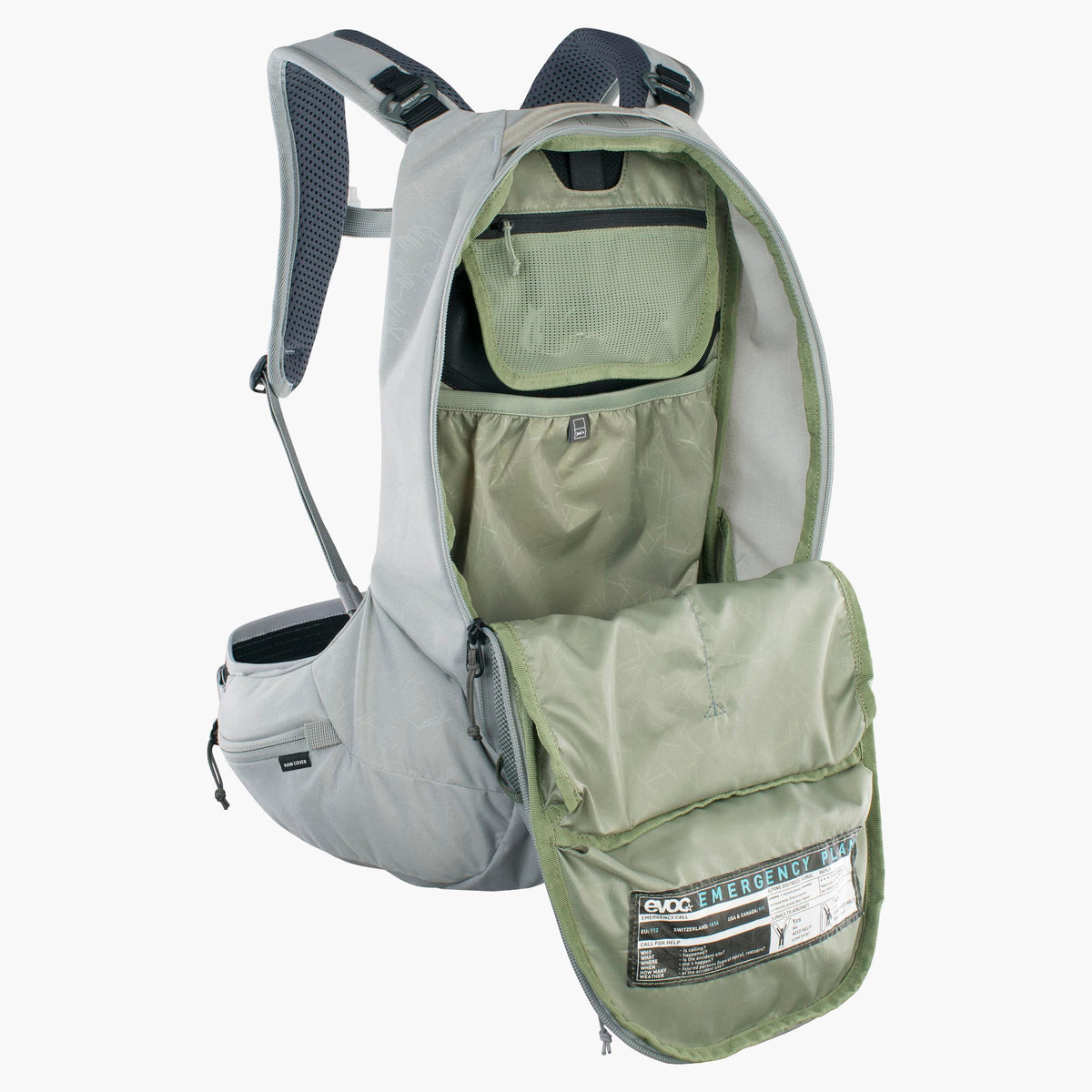EVOC TRAIL PRO SF 12L Rucksack mit Rückenprotektor Grau – Ansicht 5