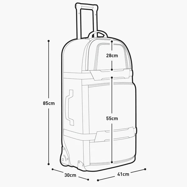 Koffer EVOC WORLD TRAVELLER 125L Schwarz/Weiß